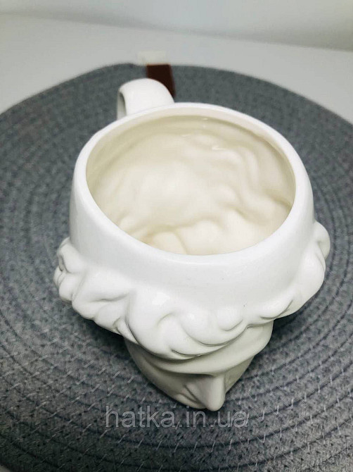 Кухоль Olens "Greece" 400 мл біла кераміка у формі обличчя Київ - фото 8