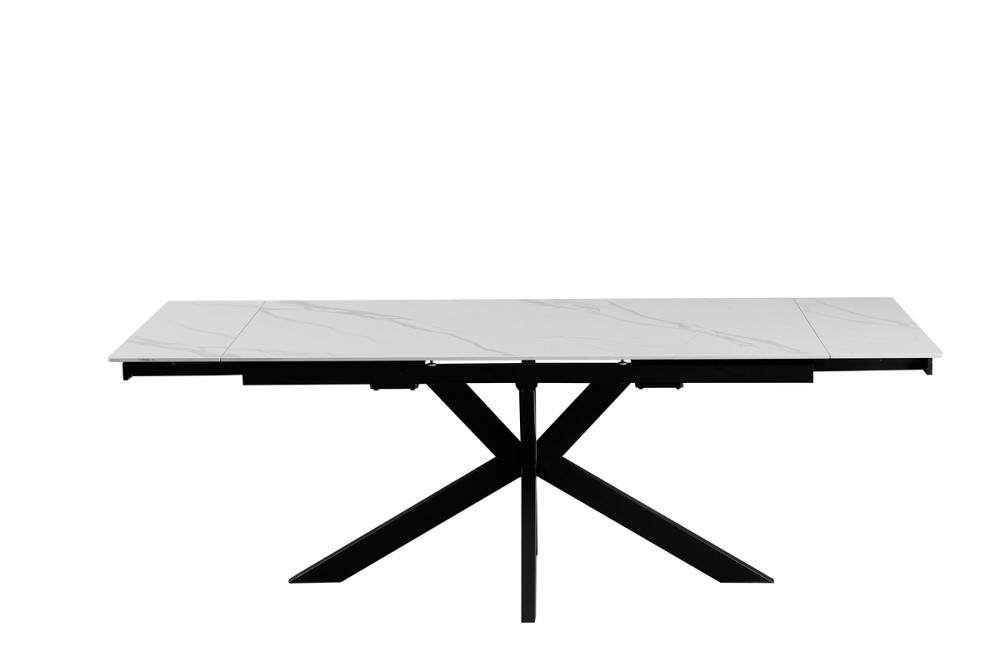 Стіл Квант 160 (+60)*90, чорний/кераміка білий Киев - изображение 6