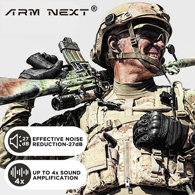 Тактические активные наушники Arm Next Беруши с защитой слуха (Олива) Винница - изображение 8