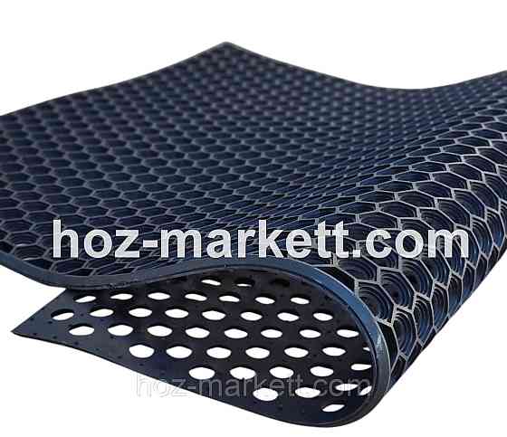Килимок 140х96х1 см гумовий брудозахисний сота чорний Харків