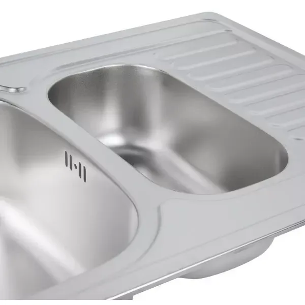 Кухонная мойка из нержавеющей стали WEZER 7850(08) Satin 780x500x180 мм (0.8 мм) Киев - изображение 5