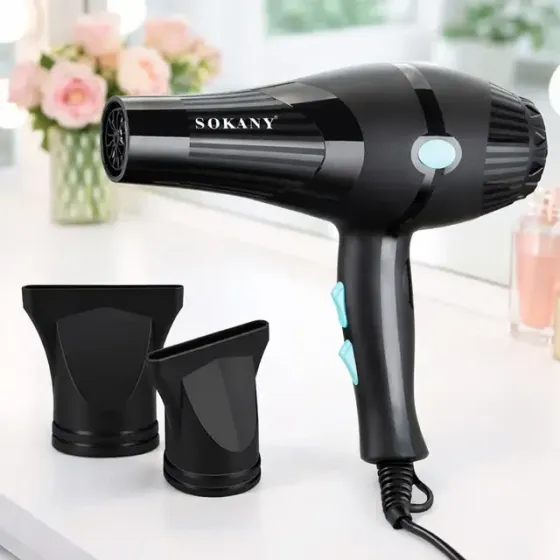 Фен для волосся SK-14042 складний, іонізація, 2 швидкості, 3 режими, компактний, дорожній, насадки Одеса