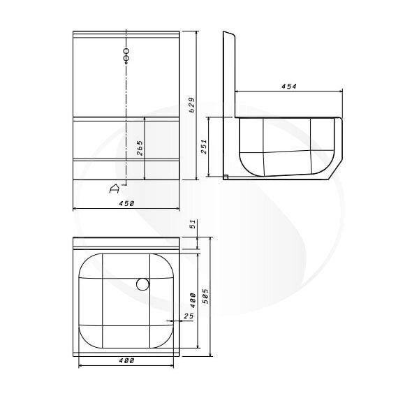 Умивальник сенсорний на одну секцію 450x505x630 мм Київ - фото 5