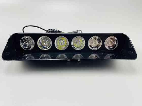 Лампа маячок проблисковий S6 автомобільний стробоскоп 9-80V 6 led діодів білий спалах (під скло) мигалка Мукачево