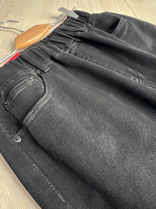 Джинси жіночі Vanver 81888 mom jeans relax comfort талія на резинці великі розміри чорні, чорний, З4, 34, 97 см, 130 см Київ - фото 3