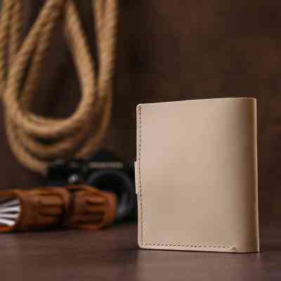 Портмоне Shvigel Кожаное Бежевое (16489) Винница