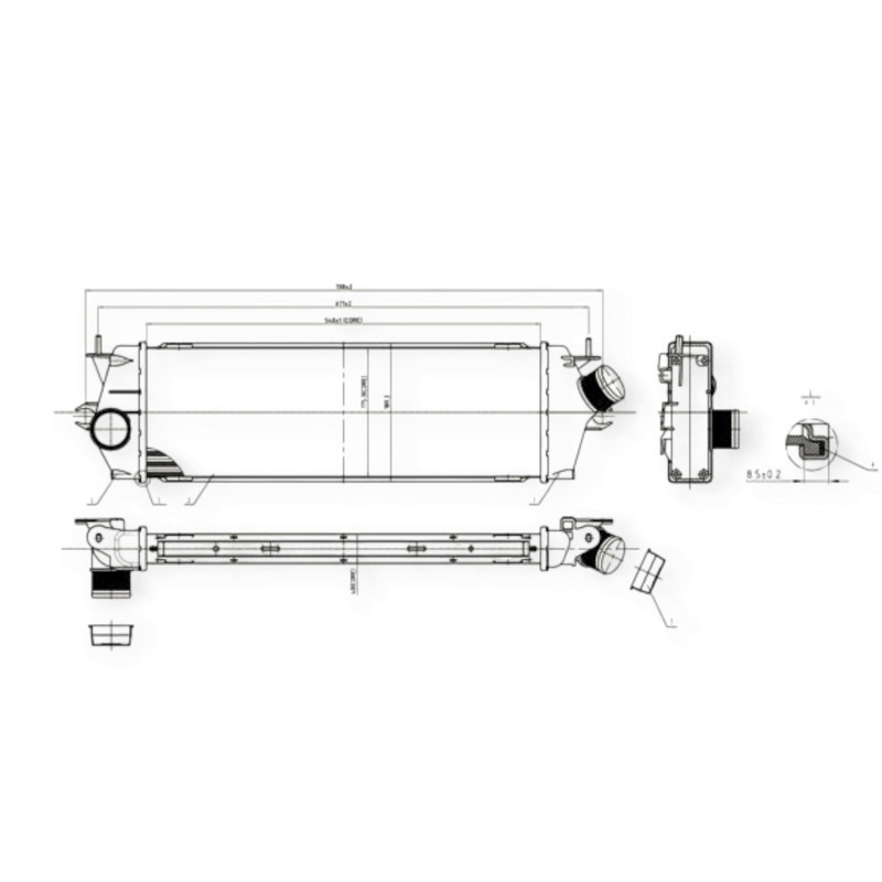 Радиатор Renault Trafic 2.0, 2.5dCi 06- интеркулера Мукачево - изображение 1
