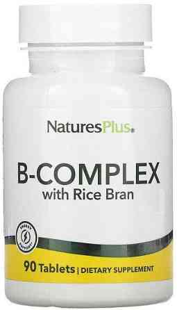 Вітамінний В-комплекс з рисовими висівками Nature's Plus B-Complex 90 таб Київ