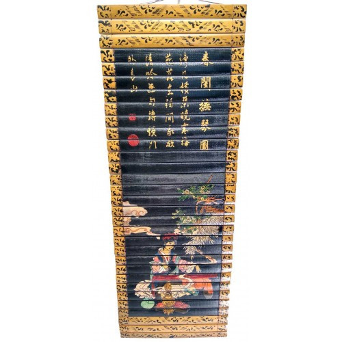 Панно настінне бамбукове Дівчина музикант Київ - фото 1