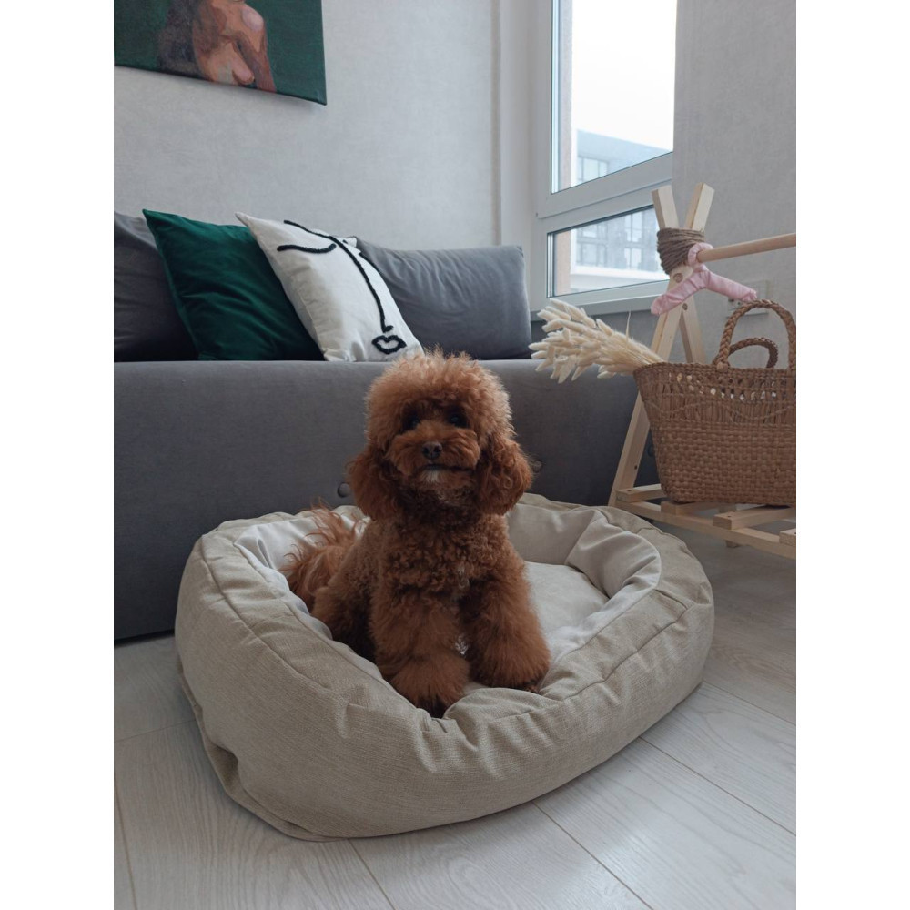 Лежак для собак и кошек Incor Donut бежевый Київ - фото 5