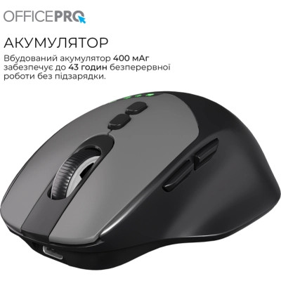 Мышка OfficePro M520B Wireless/Bluetooth Black (M520B) Винница - изображение 5