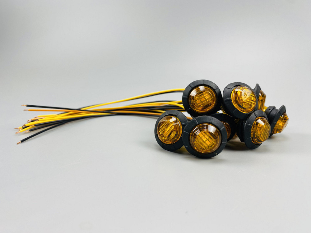 Бурштинові круглі світлодіодні габаритні вогні, передні та задні бічні світлодіодні габаритні вогні Мукачево - фото 4
