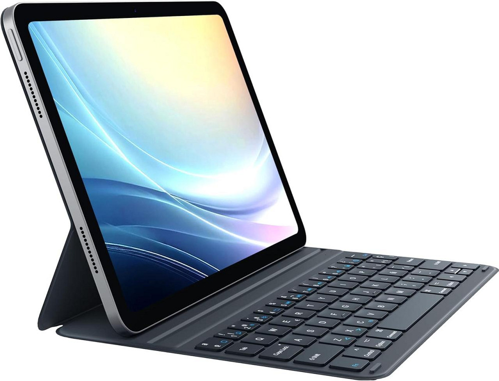 Клавіатура-чохол для iPad Air 2024 11”, Air 5/Air 4 10.9”, iPad Pro 11 4, 3, 2, 1 покоління, магнітна, ультратонка, сіра QWERTY Київ - фото 1
