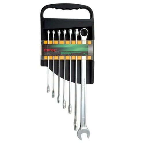 Набор ключей комбинированных супердлинных TOPTUL 7 шт. 10-19 мм GAAM0706 Одесса - изображение 1