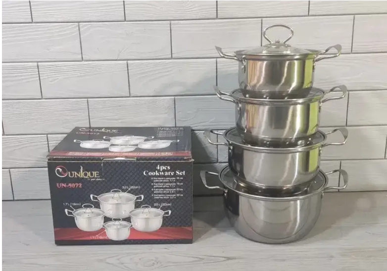 Набор кастрюль  из нержавеющей стали UNIQUE UN-5072 8 предметов Одесса - изображение 4