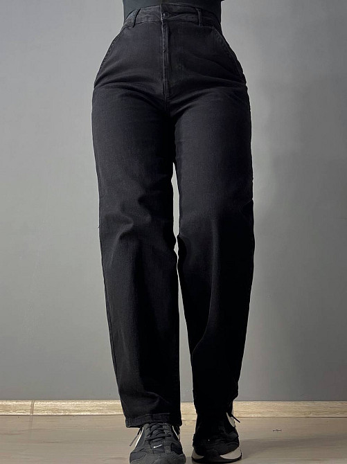 Джинсы женские Its Basic 3419-1 skater бананы мом черные, черный, 36, 36, 76 см, 105 см Киев - изображение 1