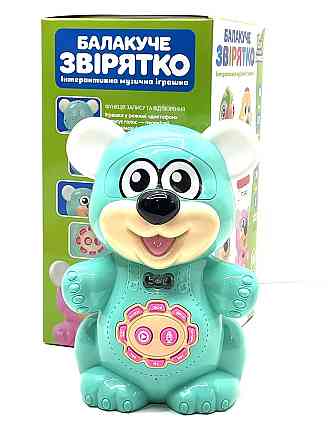 Музична іграшка Limo Toy Балакуче звірятко Ведмедик розповідає вірші та казки Бірюзовий (FT 0043AB) Чернигов