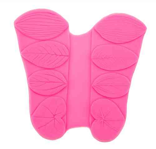 Молд силиконовый Листья 10 на 10 см розовый Киев