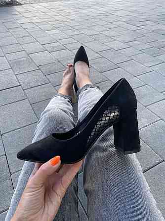 Bashili Туфлі жіночі BASHILI чорні еко-замша каблук 8см розміри 36-40 (P21970-1) Коломия