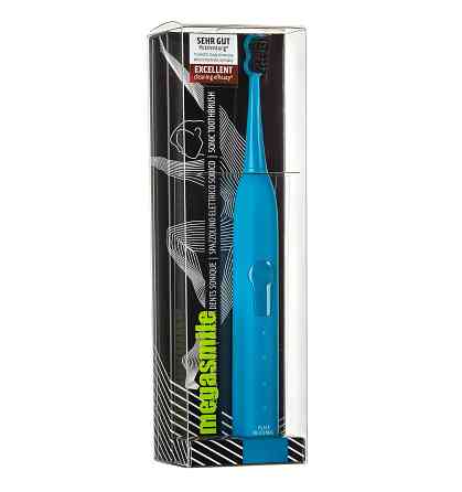 Звуковая гидроактивная зубная щетка Black Whitening II Pacific Blue (голубая) Megasmile Винница