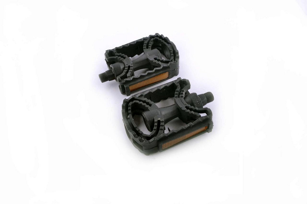 Педалі велосипедні (з катафотами, пластик, чорні, декор овал) Мукачево - фото 1