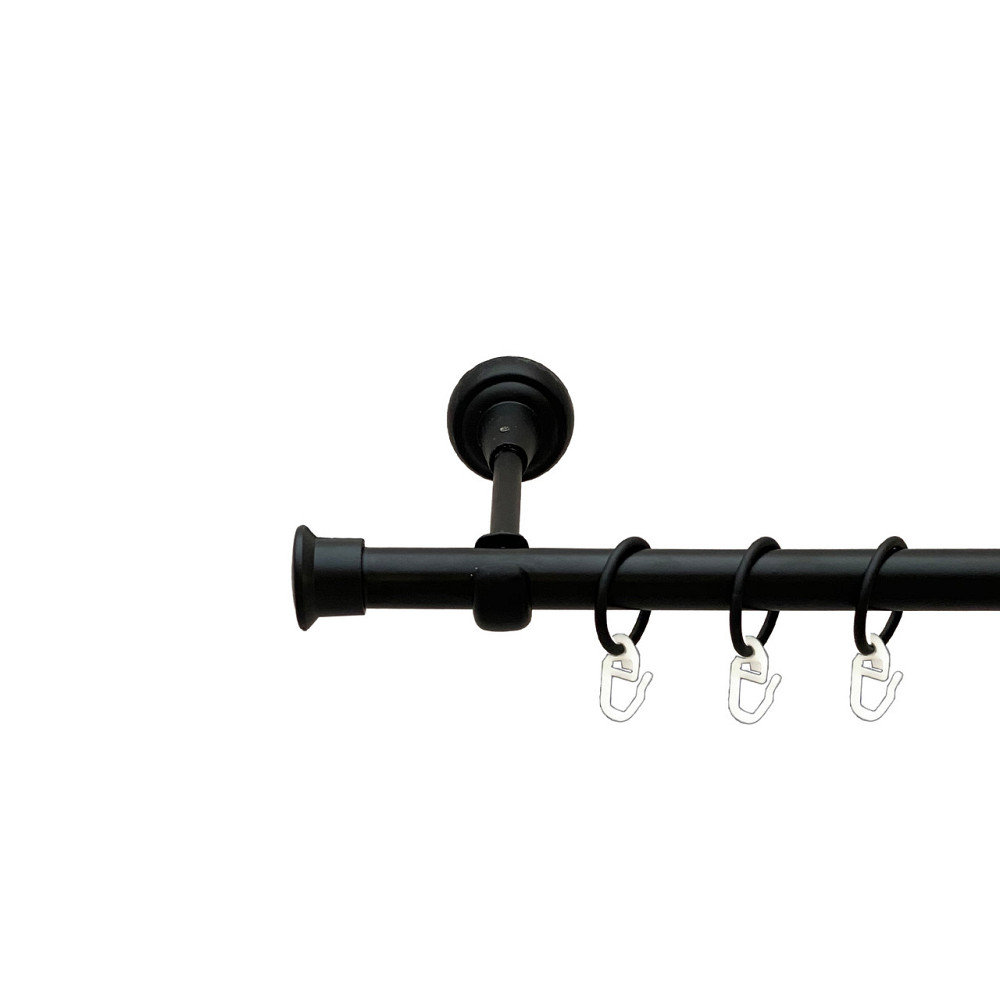 Карниз Orvit Дуо металевий однорядний відкритий Чорний Оксамит 19 мм 160 см (00-00013537) Львов - изображение 1