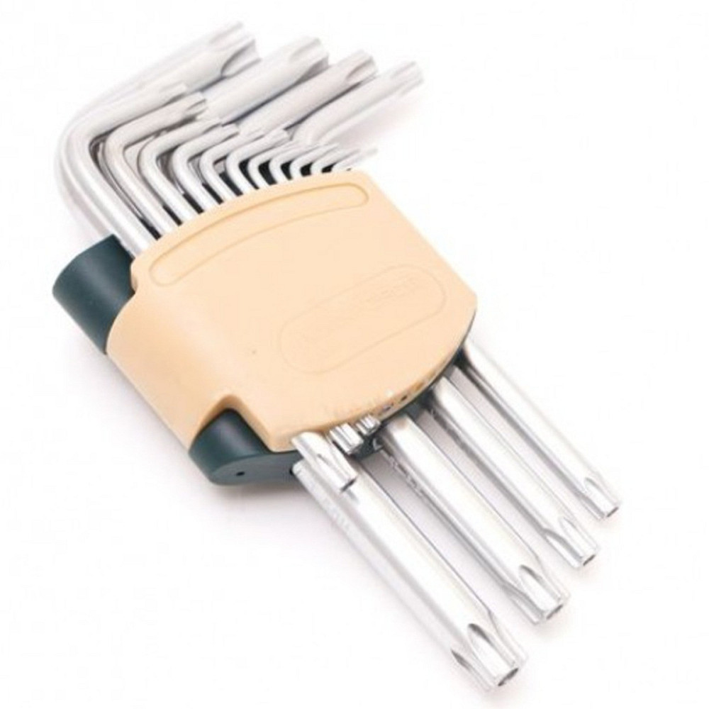 Набір ключів TORX Г-подібних довгих з отвором, 15пр. (Т6Н,T7H,T8H,T9H,Т10Н,Т15Н,Т20Н,Т25Н,Т27Н, Т30Н Одеса - фото 1
