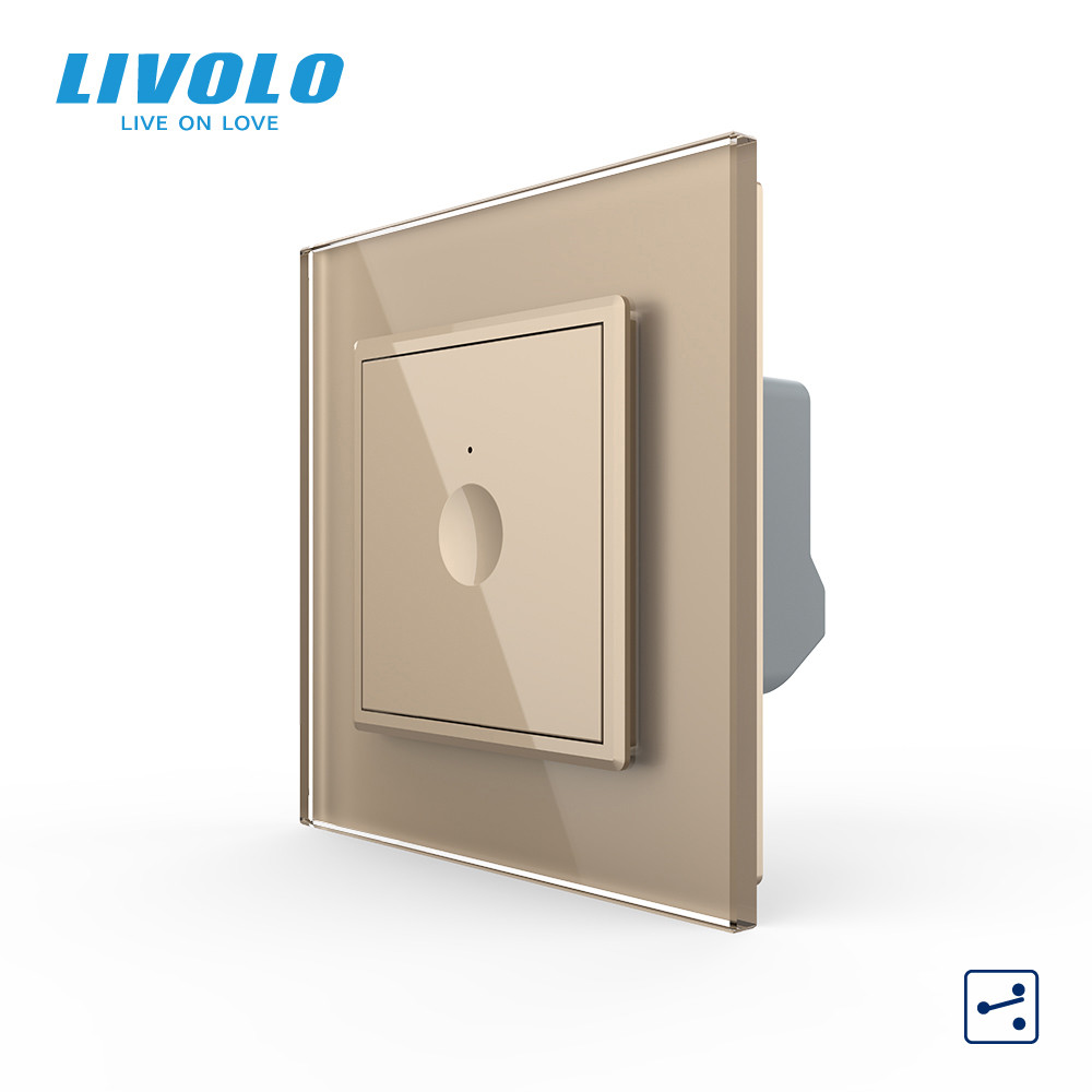 Сенсорний прохідний/перехресний вимикач Sense 1 сенсор Livolo золото (722000313) Коломыя - изображение 1