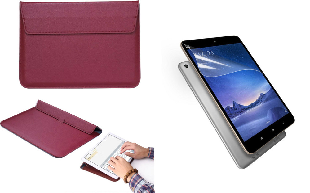 Чохол-конверт VitoCase для Xiaomi Mi Pad 2, Mi Pad 3, з функцією підставки для планшета Бордовий Київ - фото 1