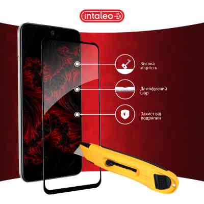Стекло защитное Intaleo Full Glue Tecno Spark 30C Black (1283126599361) Винница