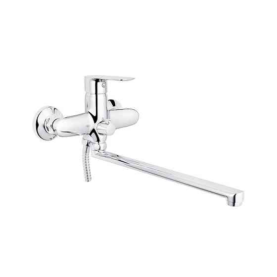 Змішувач для ванни Kroner KRM Main - C070 з душовим гарнітуром, хром Київ