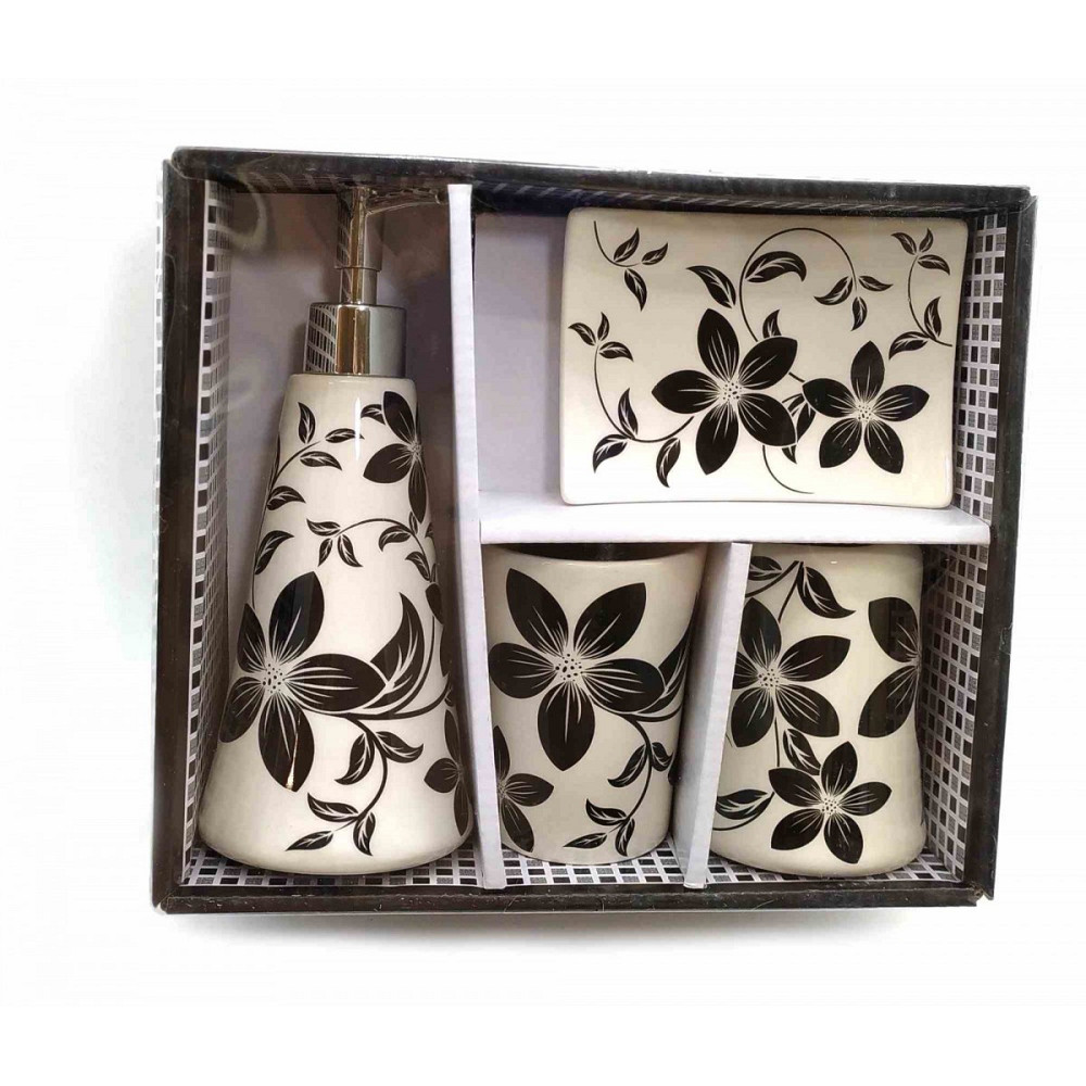 Набір для ванної з кераміки Квіти Київ - фото 2