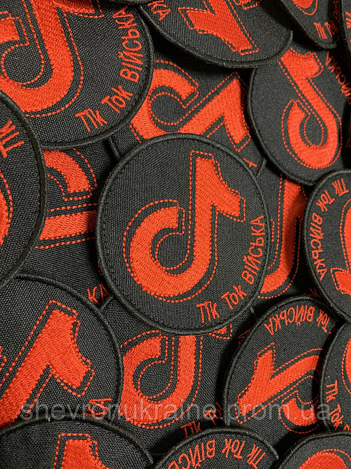 Шеврон Tik Tok войска (Форма круг. На липучке) Размер 8см в диаметре Киев - изображение 6