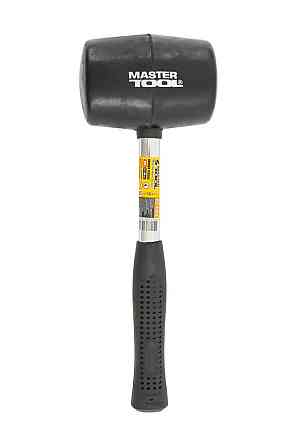 Киянка резиновая MASTERTOOL 80 мм 900 г металлическая ручка черная 02-1304 Ровно