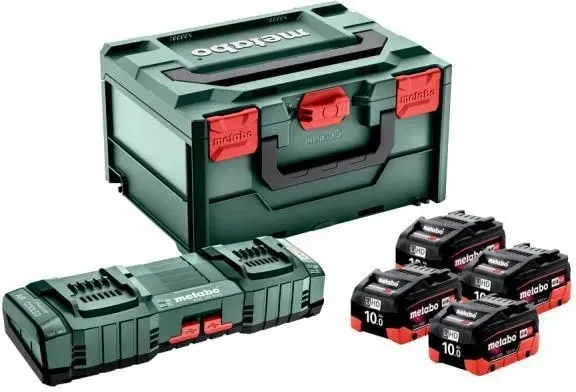 Metabo 4 Акумулятори LiHD 18V/10.0Ah + ładowarka ASC 145 DUO metaBOX 685143000 Киев - изображение 1