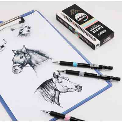 Олівець механічний Baoke НВ 0,5 мм, з грипом, з ластиком, чорний (PENCIL-BAO-ZD111) Вінниця