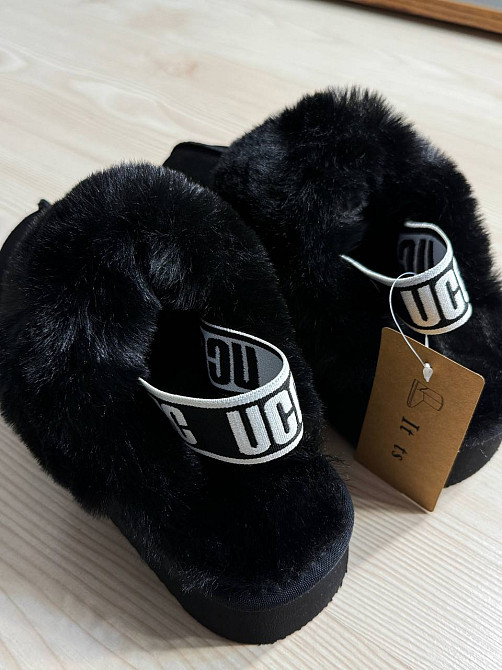 Уггі жіночі Itts 1701-1 капці з опушкою і резинкою на платформі чорні, 41, 25,5 см Київ - фото 12