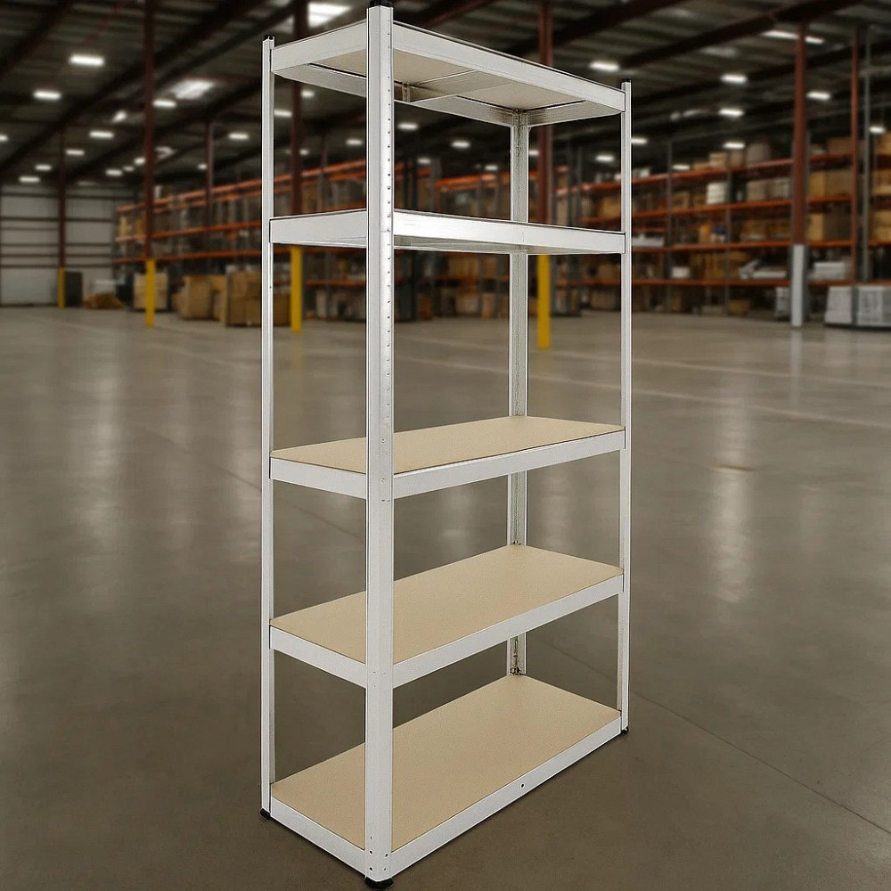 Стеллаж для хранения,гаражный,промышленный металлический разборной на 5 уровней,трансформер 90x40x180 см,цинк Каменец-Подольский - изображение 1