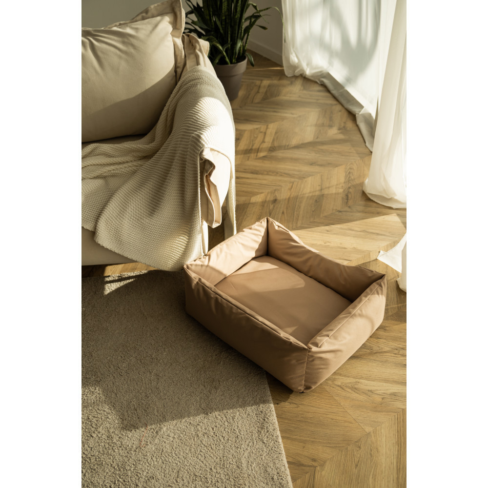 Водовідштовхувальний лежак зі знімним чохлом і двосторонньою хутряною подушкою Incor Бежевий 10041 S (50/40/18) Київ - фото 4