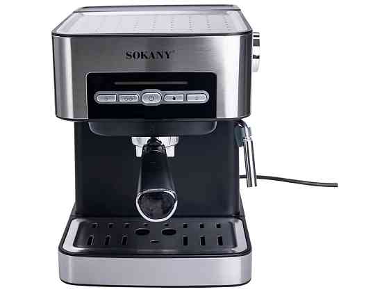 Рожковая кофеварка эспрессо Sokany SK-6862 850 Вт: кофемашина с капучинатором, 1.6 л, бойлер, двойной фильтр Одесса