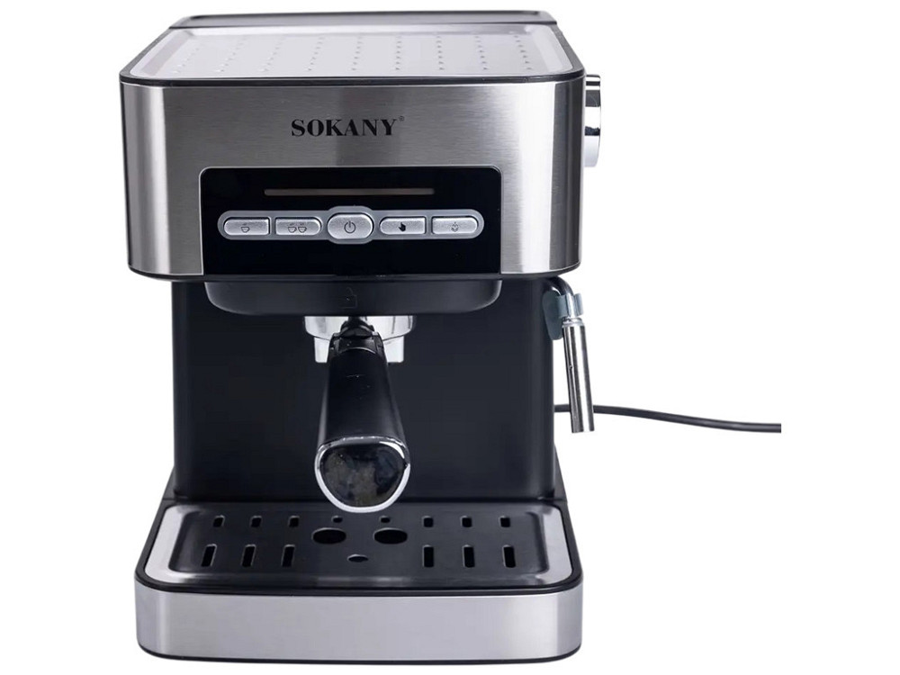 Рожковая кофеварка эспрессо Sokany SK-6862 850 Вт: кофемашина с капучинатором, 1.6 л, бойлер, двойной фильтр Одесса - изображение 5