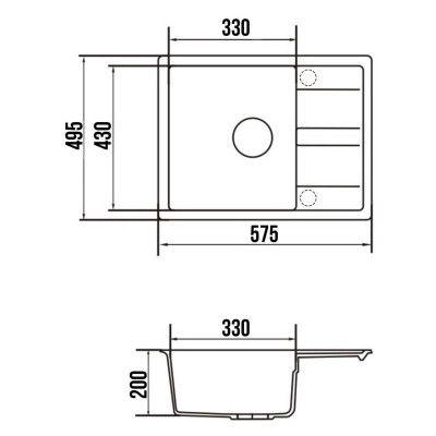 Мийка кухонна GRANADO MADRID grafito (gr1609) Вінниця - фото 8