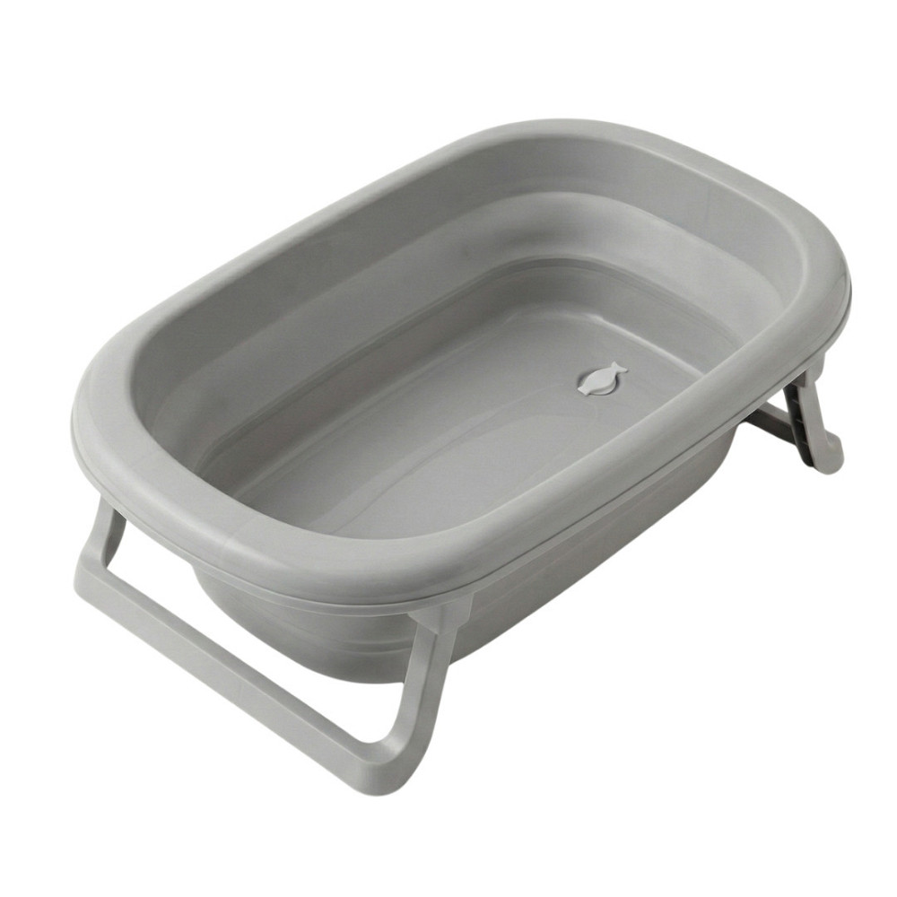 Ванна дитяча складана Velano Stone Foldable Bathtub з термометром Сірий Київ - фото 1