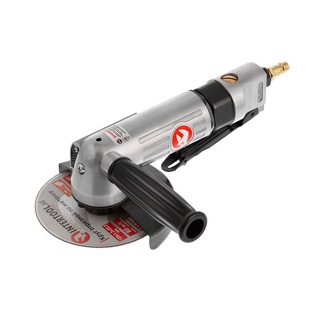 Шліфмашина кутова пневматична, 115 мм, до 6 атм, 11000 об/хв, 140 л/хв INTERTOOL PT-1201 Киев - изображение 1