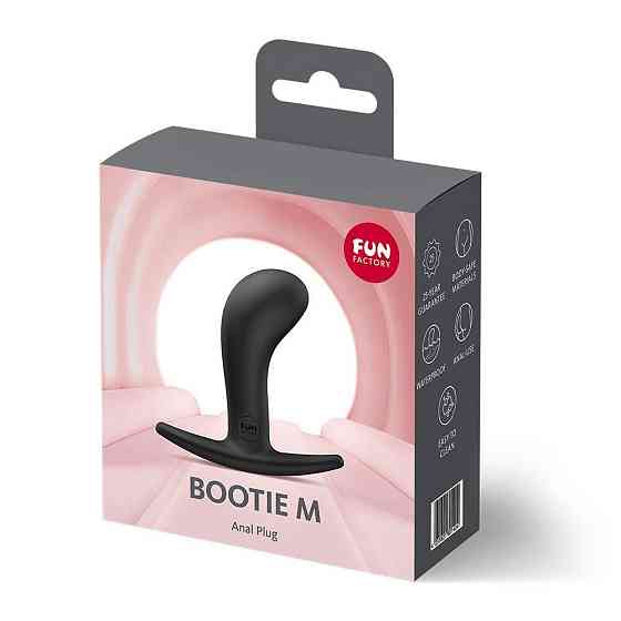 Анальна пробка Fun Factory BOOTIE M Black, діаметр 3,3 см, тонкий обмежувач Sex Aura Київ