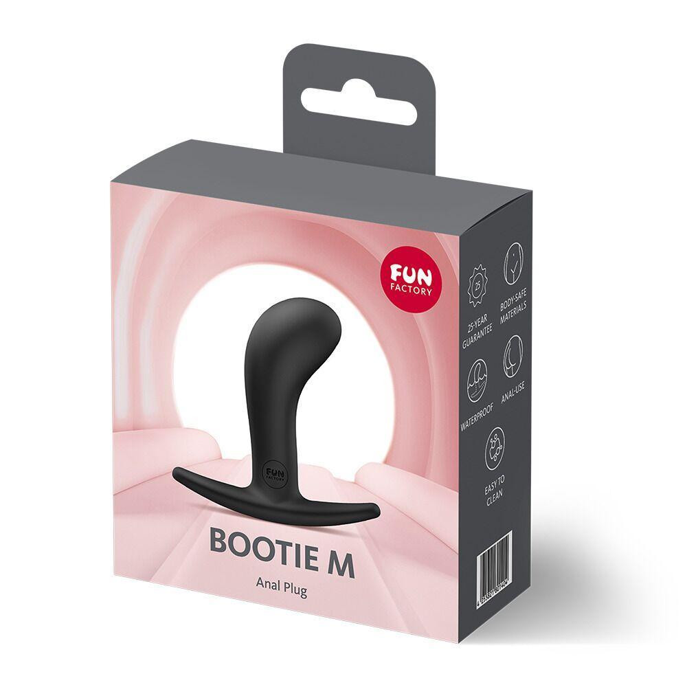 Анальна пробка Fun Factory BOOTIE M Black, діаметр 3,3 см, тонкий обмежувач Sex Aura Київ - фото 4