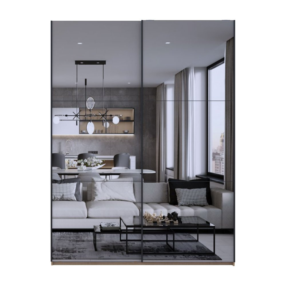 Шафа купе Doros G-Caiser Дуб Евок 2 Зеркала / 3 частини 180х60х240 (DRS-011575) Львів - фото 3