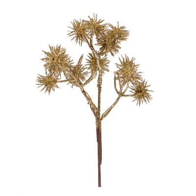 Декоративная ветвь YES! Fun Колючка, 21 см, золото, глиттер (973979) Винница - изображение 1