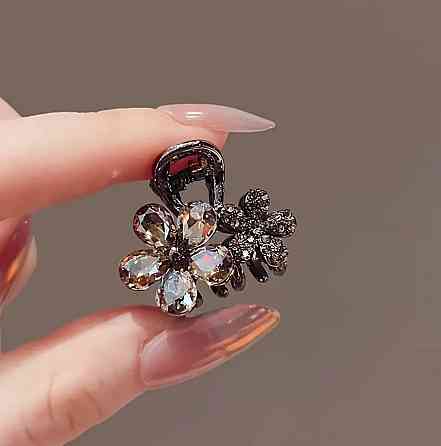 Мини крабики для волос с кристаллами, 2 шт Киев