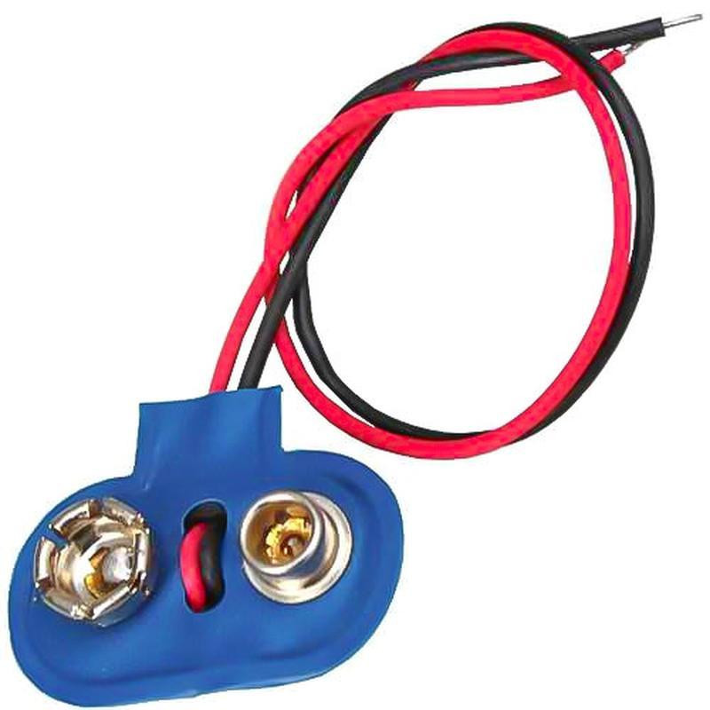 Гніздо тримач 9V крони, з кабелем, синє Полтава - фото 1